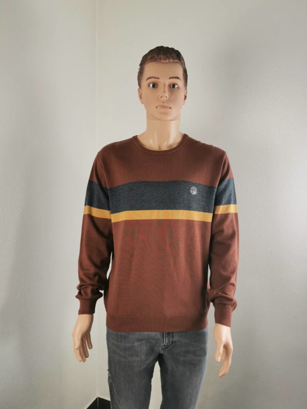 Pull Benson and cherry marron moutarde gris neuf
