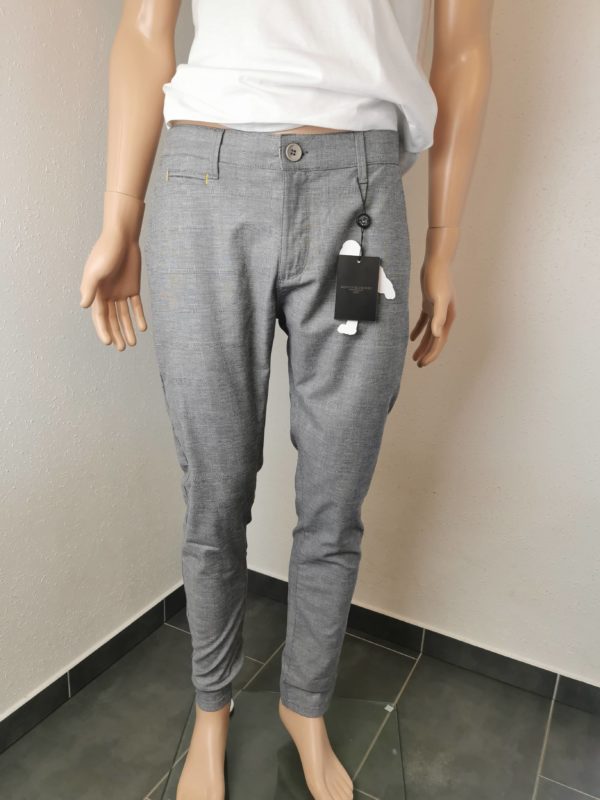 Pantalon chino Benson and cherry gris jaune neuf