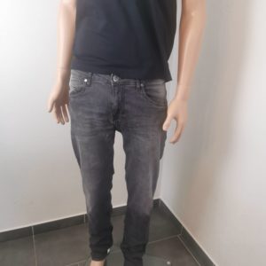 Pantalon Losan denim slim fit gris neuf