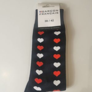 Chaussette Garçon Français cœur neuf