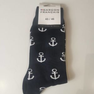 chaussette Garçon Français ancre marine bleu neuf