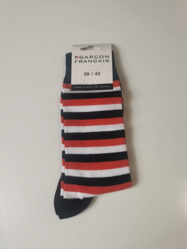 Chaussette Garçon Français rayée neuf