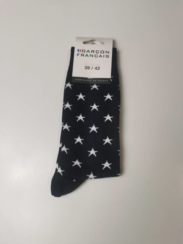 Chaussette Garçon Français Etoile bleu neuf